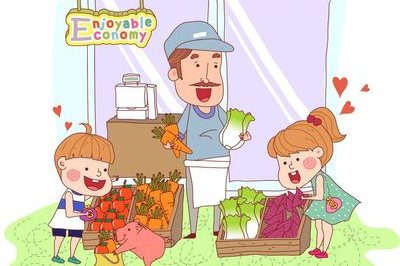 超市购物流程幼儿绘画