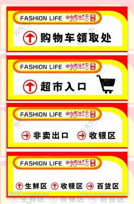 超市出口是什么标识